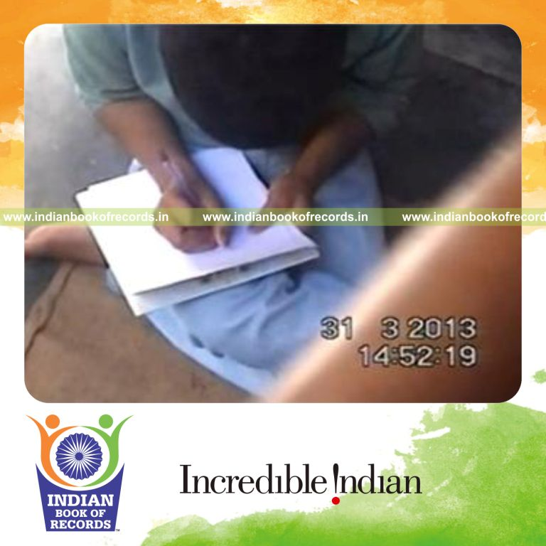 individual writing periodic table fastest in tabular form for record in Indian Book of Records