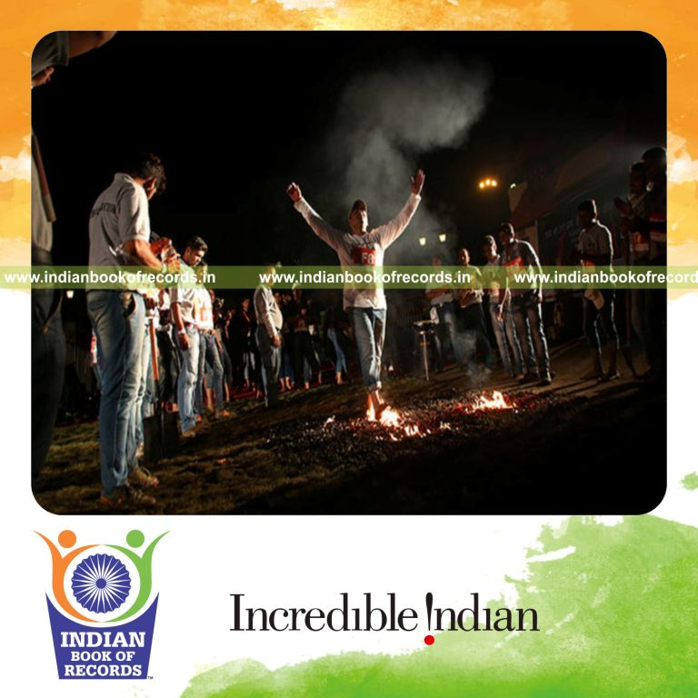 maximum number of people firewalking consecutively for Indian Book of Records