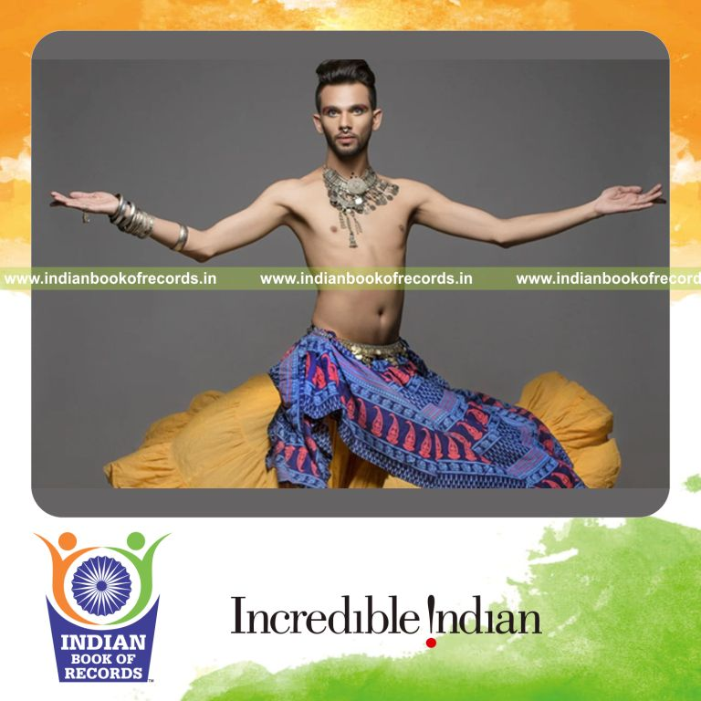 first indian professional male belly dancer record in Indian Book of Records