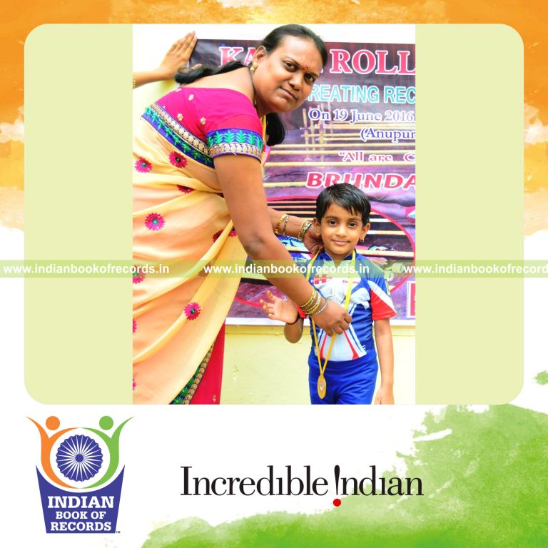 minor male performing forward limbo skating for long distance for Indian Book of Records