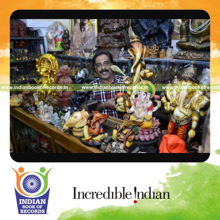 collection of ganesha idols photographs and items for Indian Book of Records