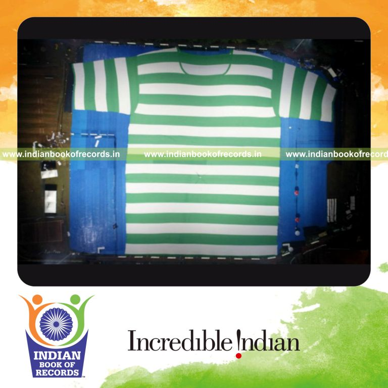 oversized t-shirt displayed to set a record for Indian Book of Records