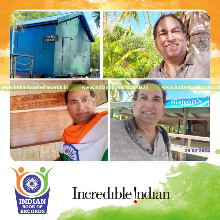 Individual completing travel to all countries worldwide recognized by Indian Book of Records
