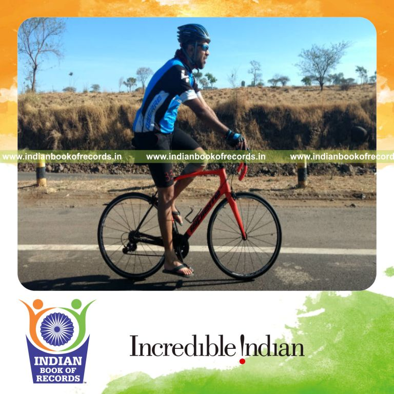 fastest cycling time across indian golden quadrilateral for Indian Book of Records