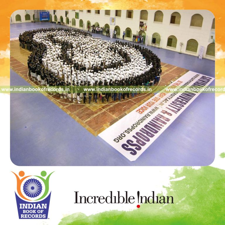 largest human image of an ear formed for Indian Book of Records