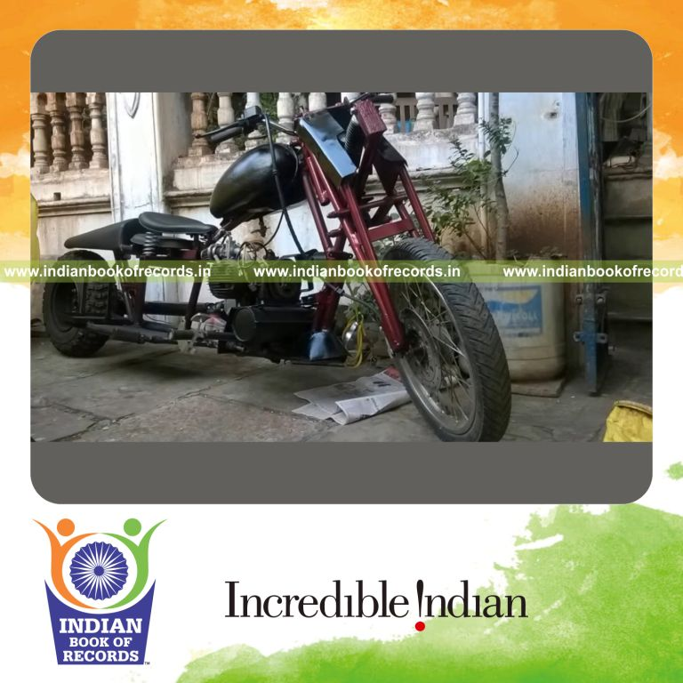 individual creating first hybrid motorcycle model for Indian Book of Records