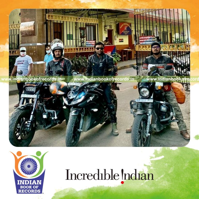 Group of bikers traveling across multiple railway zonal headquarters in a single journey recognized by Indian Book of Records