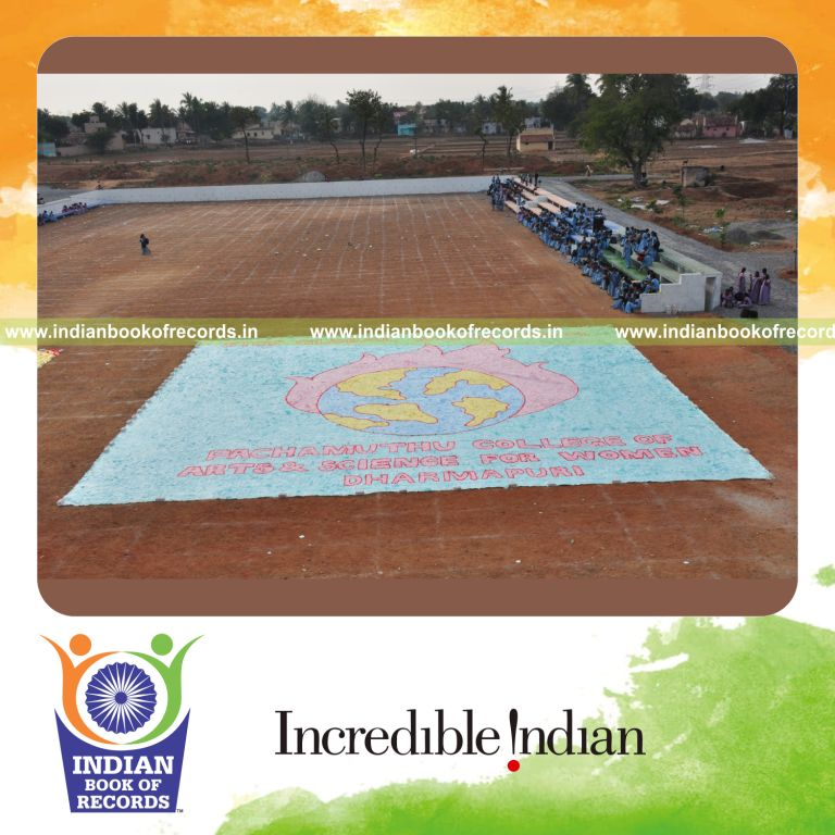 team creating largest kirigami mosaic artwork for Indian Book of Records
