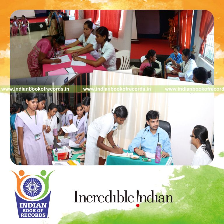 women participating in anemia screening camp at single venue for Indian Book of Records