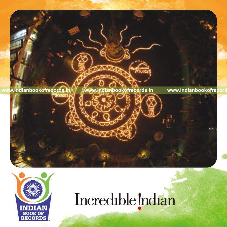 large diwali diya design created for Indian Book of Records