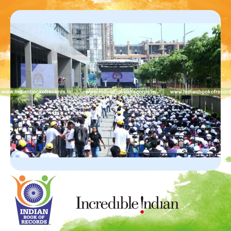a large group attending a session focused on energy saving methods and efficient usage practices for a record in Indian Book of Records