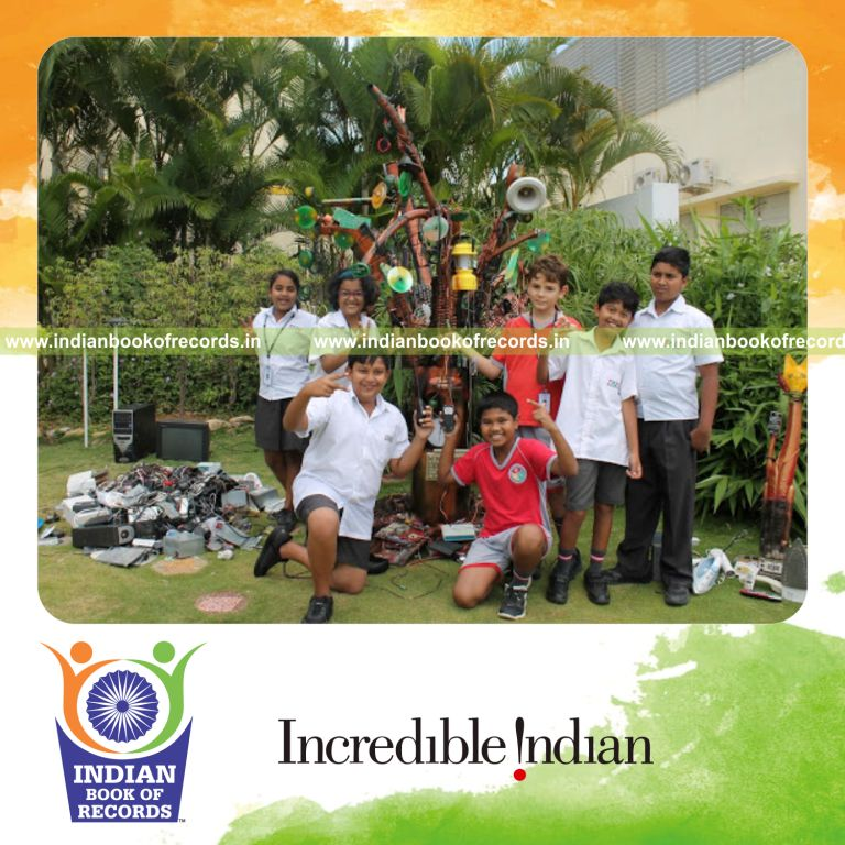 collection of electronic waste items for Indian Book of Records