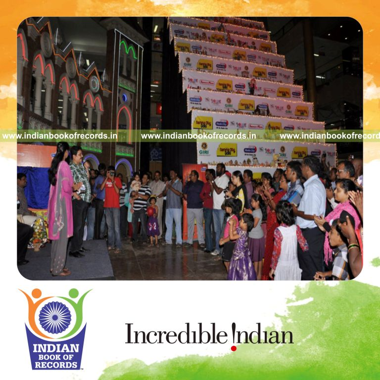 large golu display arrangement for record recognition in Indian Book of Records