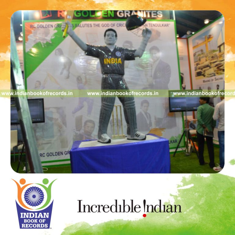 granite statue of sachin tendulkar created for Indian Book of Records