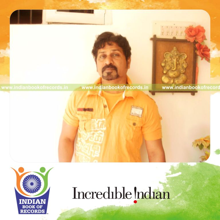 painting created using hair by individual for Indian Book of Records