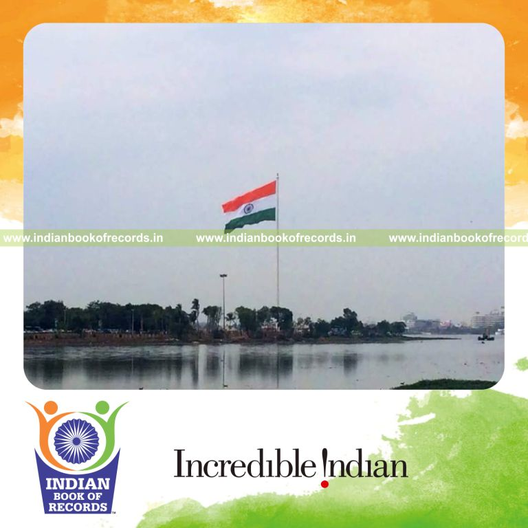 largest hoisted national flag displayed for Indian Book of Records