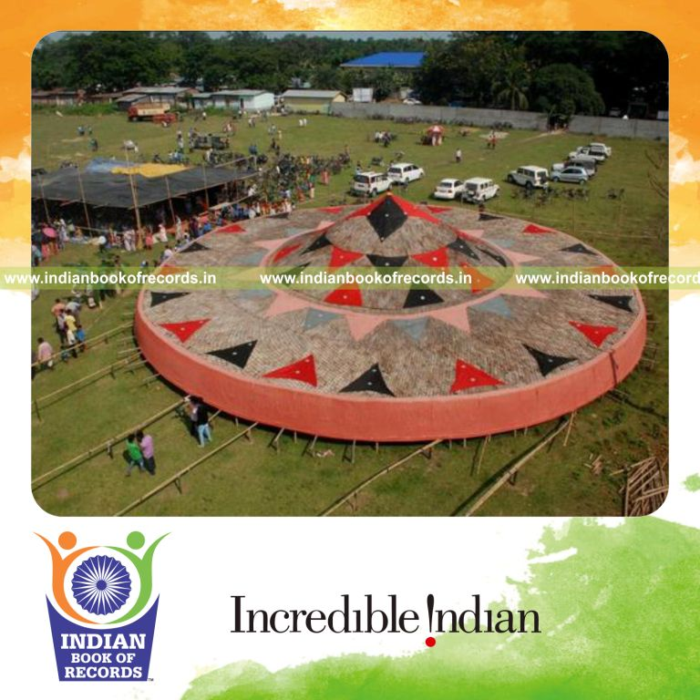 large traditional jaapi created by individual for Indian Book of Records