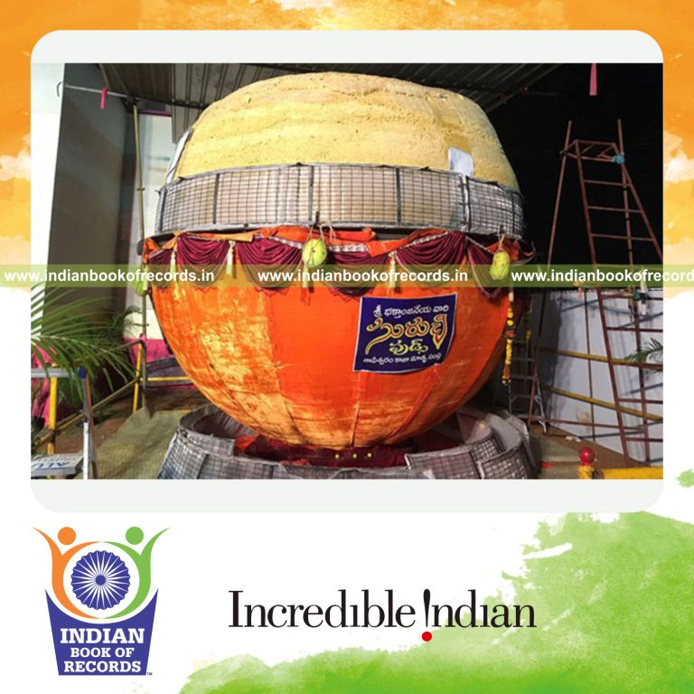 largest laddu made by an individual for Indian Book of Records