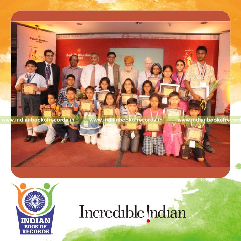 participants creating newspapers in competition for record in Indian Book of Records