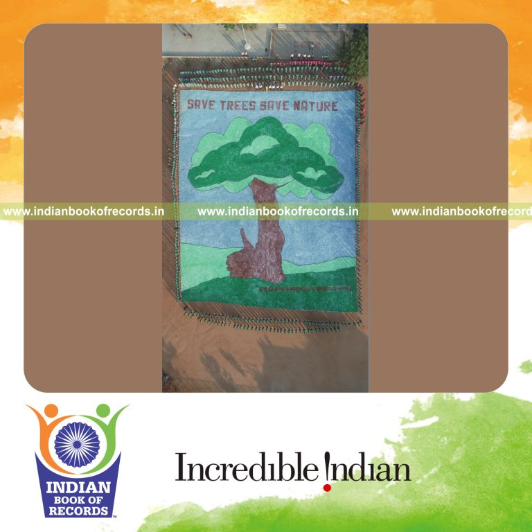 team creating largest origami boat mosaic for record in Indian Book of Records