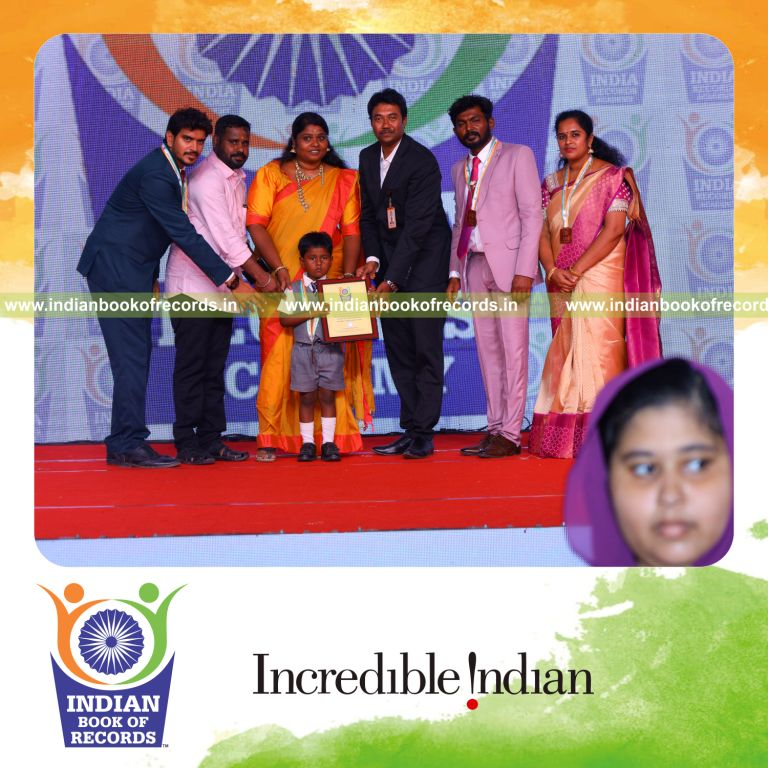 Artistic mosaic created using multiple pencil boxes arranged into a large design for Indian Book of Records
