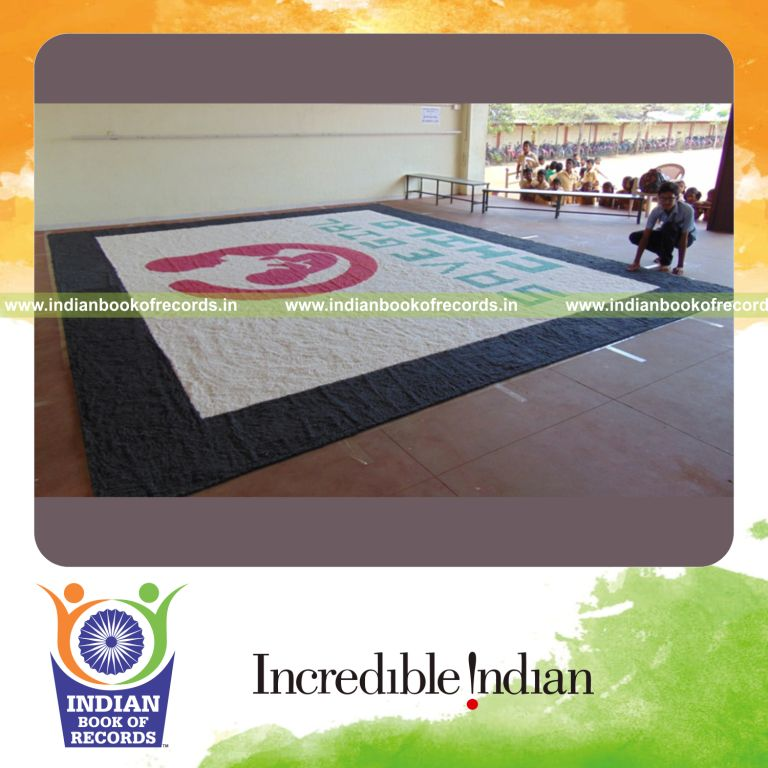 salt mosaic artwork created by minor male for Indian Book of Records