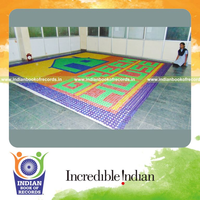 spin wheel mosaic artwork created by minor female for Indian Book of Records