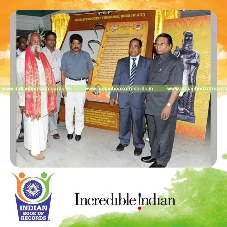 large thirukkural book displayed for record recognition in Indian Book of Records