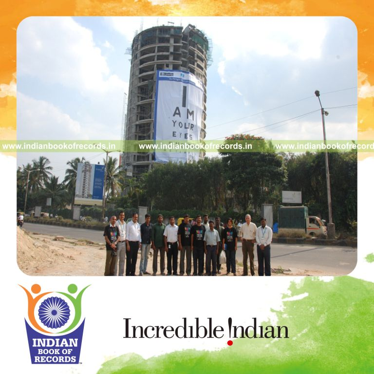 large vision chart displayed for record recognition in Indian Book of Records