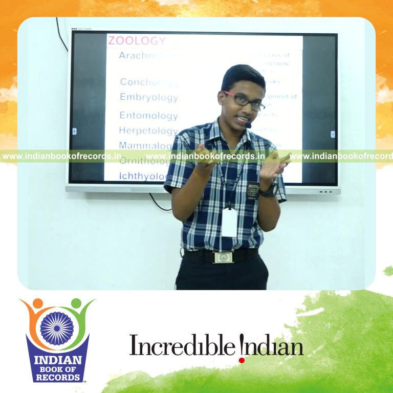 A prolonged lecture delivered continuously over an extended duration for Indian Book of Records