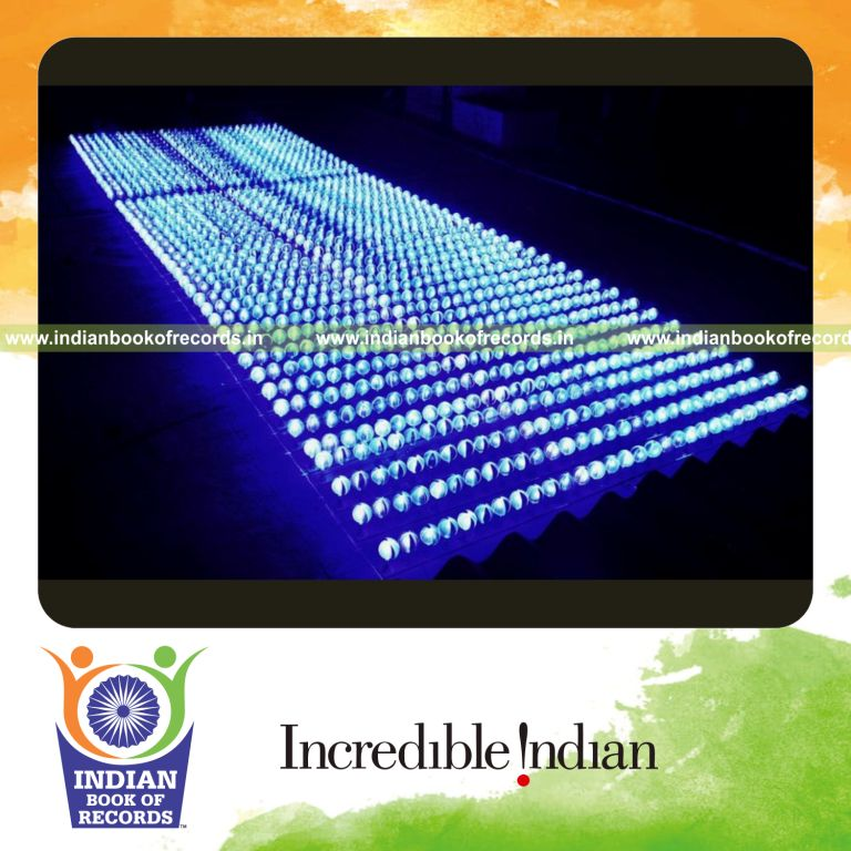photograph capturing maximum number of light orbs as part of a creative record for Indian Book of Records