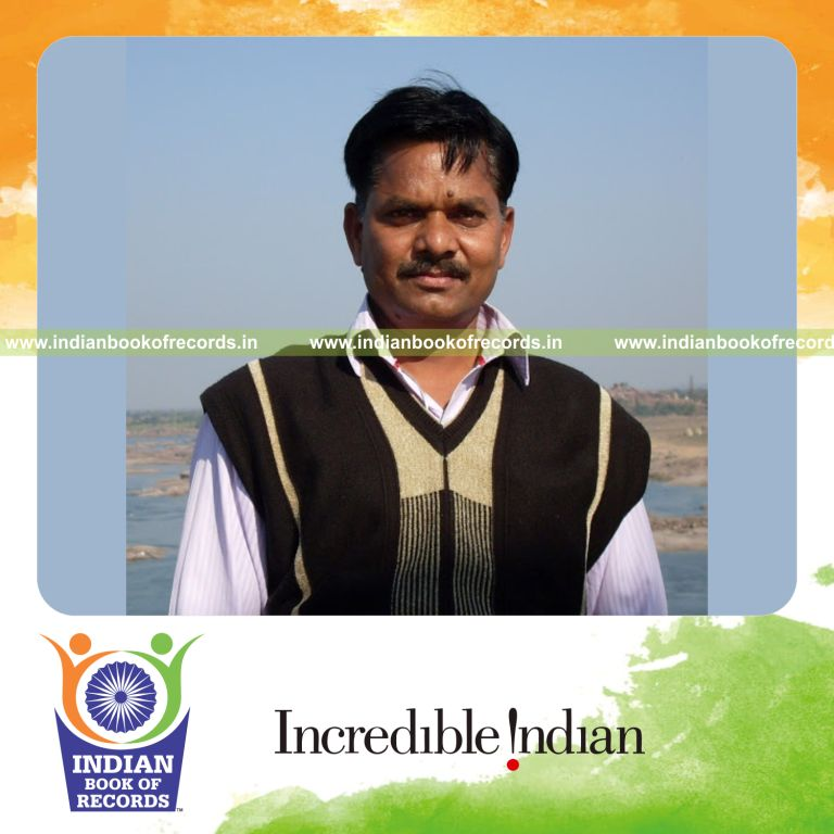 individual balancing wooden bar on baseball in hand for Indian Book of Records