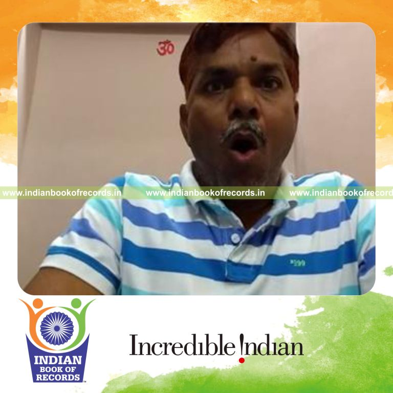 individual producing longest burp sound for record in Indian Book of Records