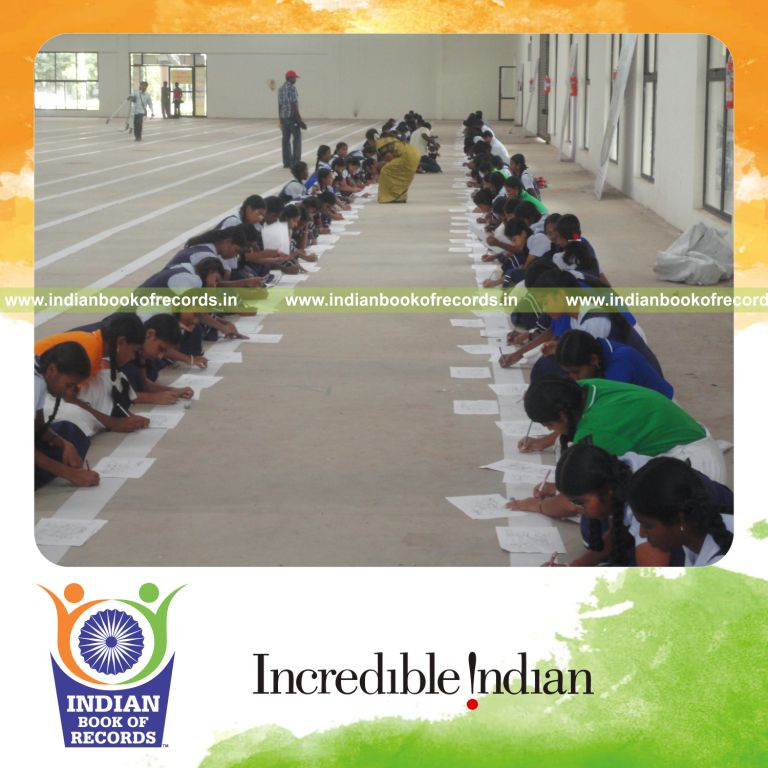 team creating extended cartoon strip for record achievement in Indian Book of Records