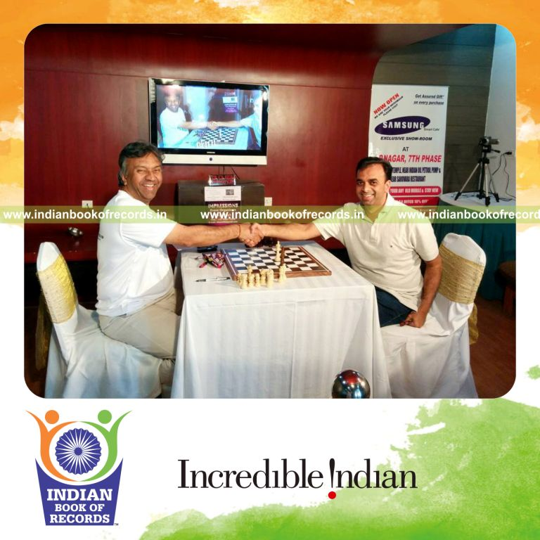chess players participating in extended tournament for record in Indian Book of Records