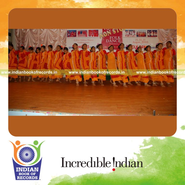 group of participants performing continuous dance marathon for record in Indian Book of Records