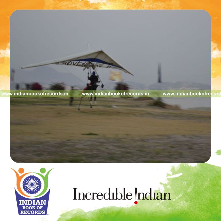 team performing hang gliding expedition over three days for record in Indian Book of Records