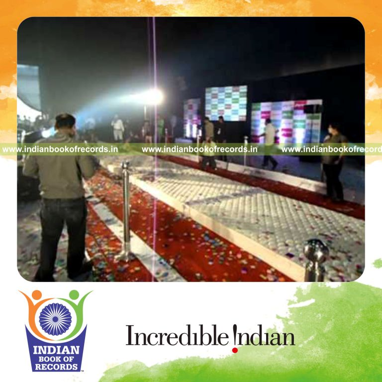 team creating a long mattress for record achievement in Indian Book of Records