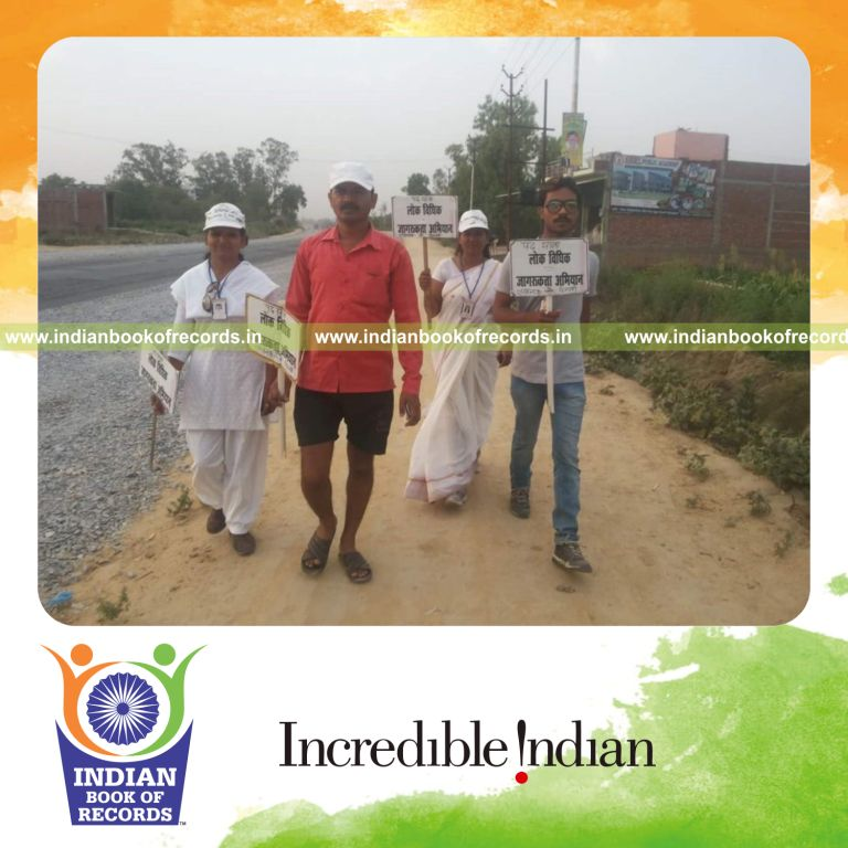 team participating in long padyatra for legal awareness for Indian Book of Records