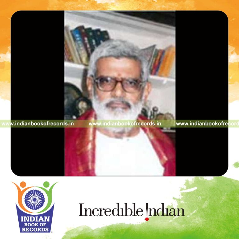 male individual delivering philosophical discourses for extended duration for record in Indian Book of Records