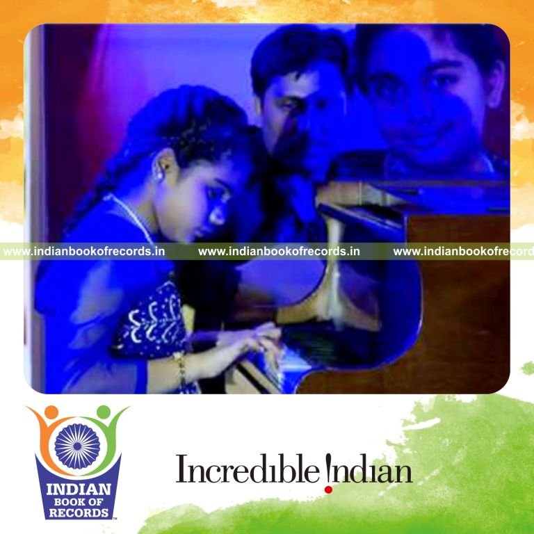 9 year old musician playing piano for longest duration record in Indian Book of Records