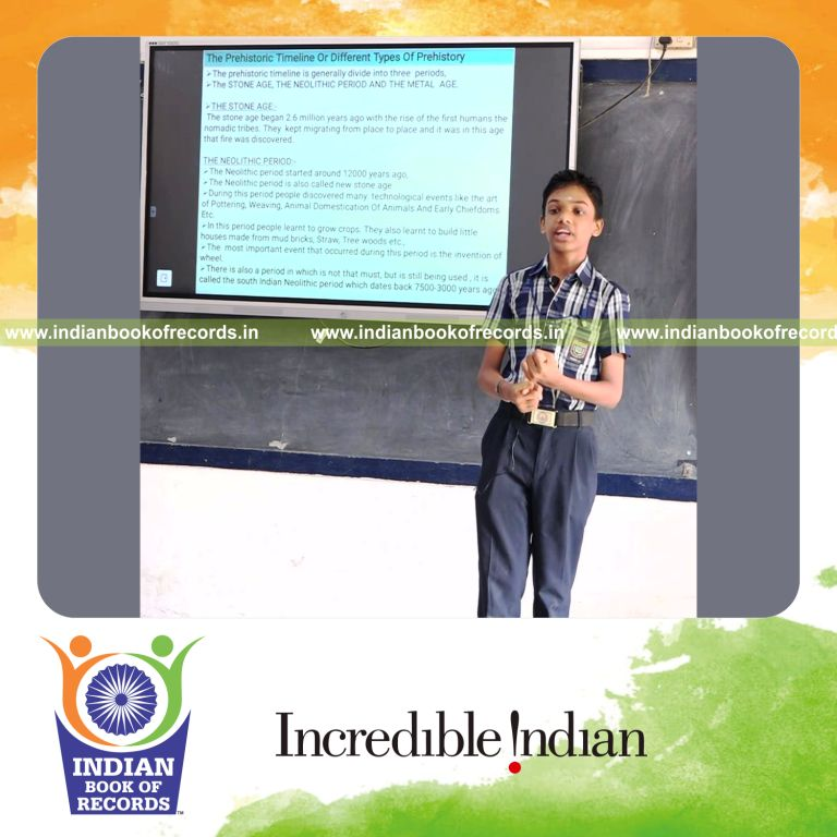 Continuous public speaking delivered for an extended time recognized by Indian Book of Records