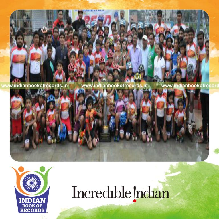 team performing extended speed skating marathon for record in Indian Book of Records