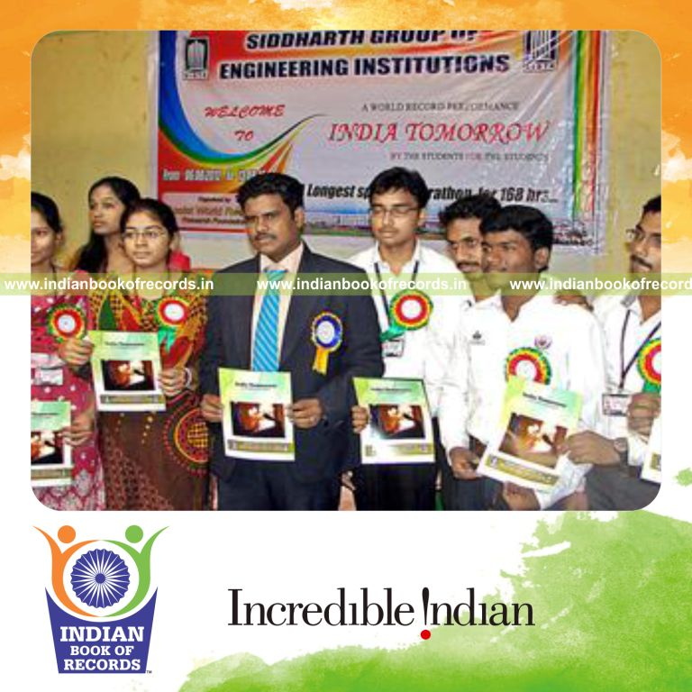 team delivering speech marathon for extended duration for record in Indian Book of Records