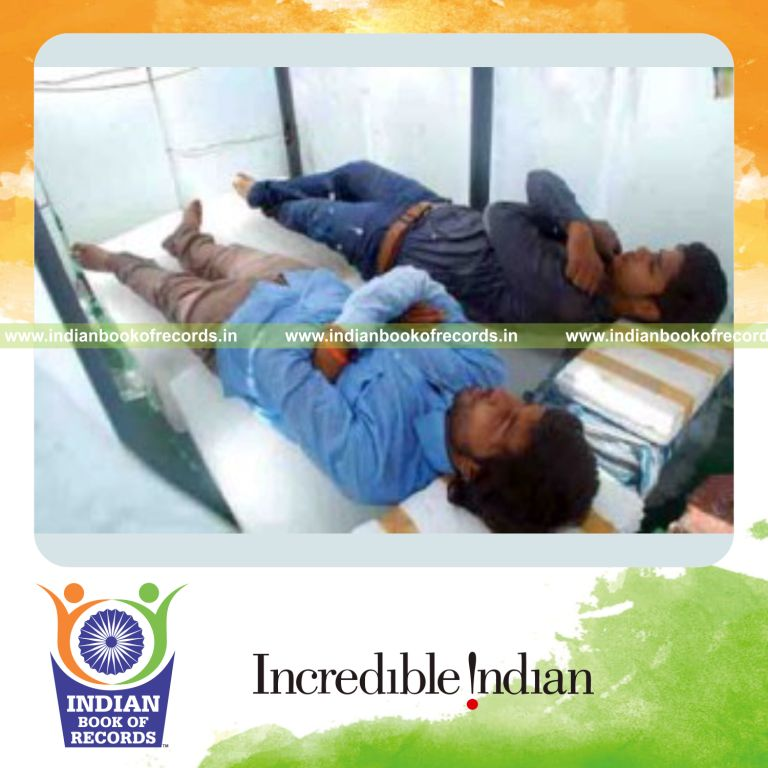 team enduring longest stay inside ice coffin for Indian Book of Records