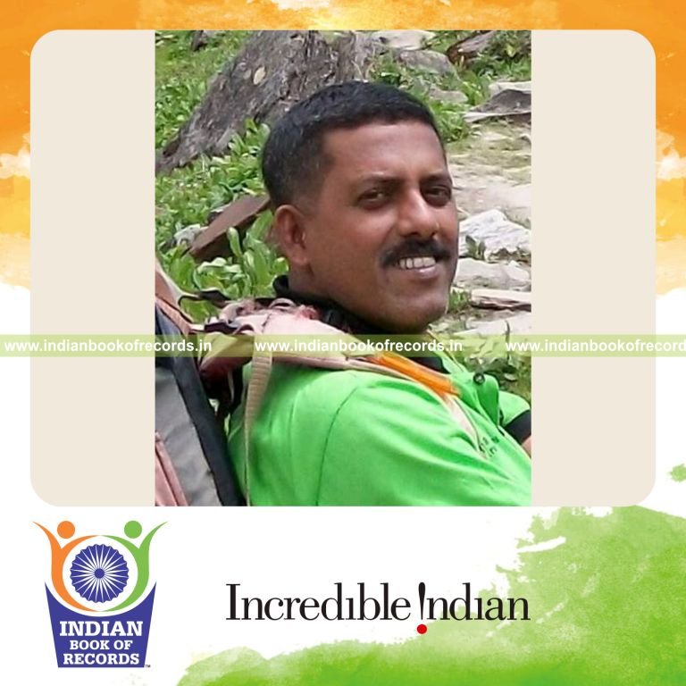 male individual completing trans himalayan motorcycle expedition for record in Indian Book of Records
