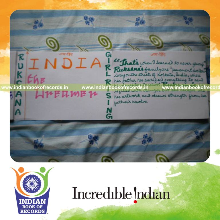 team creating an extensive treatise document for Indian Book of Records