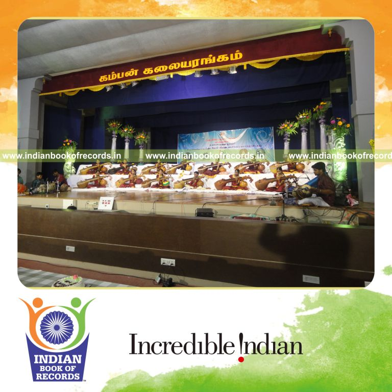 team performing extended veena concert marathon for record in Indian Book of Records