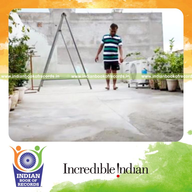 individual walking on heels for longest duration record in Indian Book of Records