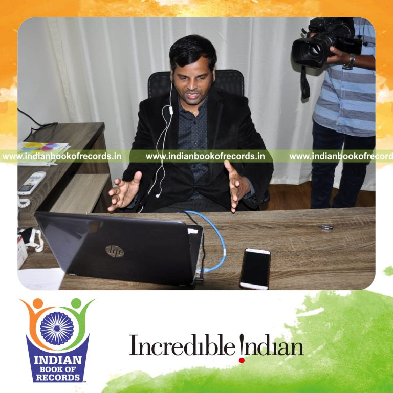 individual conducting longest webinar marathon for record in Indian Book of Records
